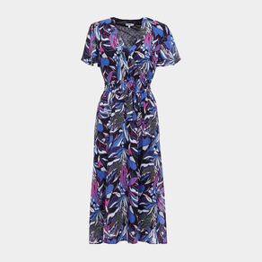robe longue evasee col cache coeur noir femme Robe longue évasée col cache-coeur noir femme
