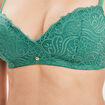 Soutien-gorge triangle paddé dentelle vert menthe femme