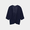 Gilet col ouvert manches 3/4 bleu marine femme grande taille