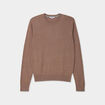 Pull droit col rond coton m&eacute;lang&eacute; gris homme