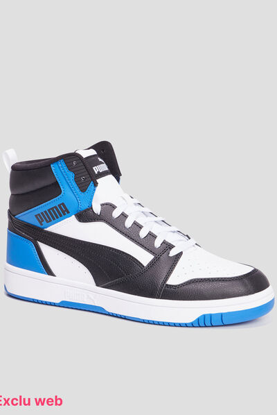 Baskets montantes à lacets Puma Rebound bleu homme