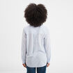 Chemise manches ajustables 1 poche coton bleu ciel femme