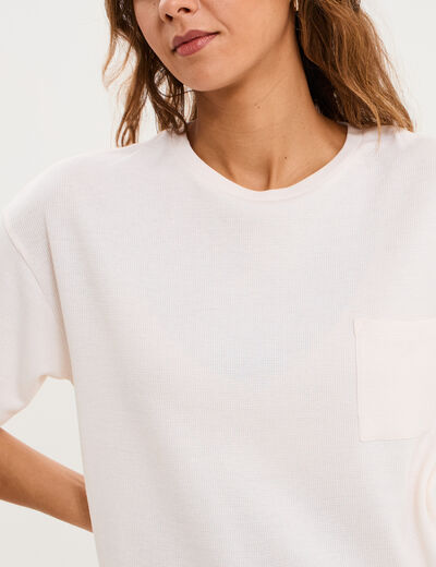 Ensemble pyjama short et t-shirt rose clair femme