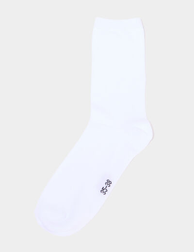 Lot 10 paires chaussettes blanc femme