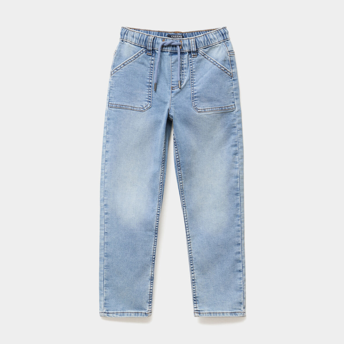 Jeans jogger droit denim double stone garçon
