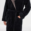 Peignoir long col châle noir homme