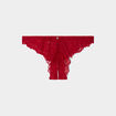 Culotte fendue en dentelle rose framboise femme