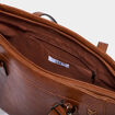 Sac cabas port&eacute;-&eacute;paule marron cognac femme