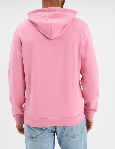 Sweat molleton à capuche hoodie rose homme