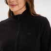 Gilet polaire zipp&eacute; manches longues noir femme