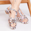 Sandales à talons multicolore femme