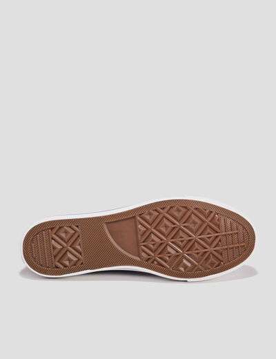 Baskets à lacets montantes en toile bleu marine homme