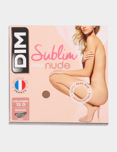 Collants invisibles 15 D Sublim nude DIM marron cognac femme