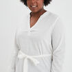 Blouse droite ceinturée lin majoritaire blanc femme grande taille