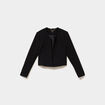 Veste bol&eacute;ro courte ajust&eacute;e noir femme