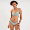 Soutien-gorge corbeille padd&eacute; microfibre vert clair femme