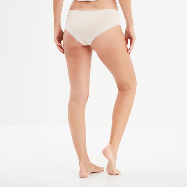 shorty en dentelle coton rose clair femme Shorty en dentelle coton rose clair femme