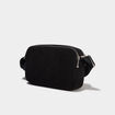Sac rectangulaire effet velours c&ocirc;tel&eacute; noir femme