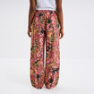 Pantalon large taille élastiquée multicolore femme