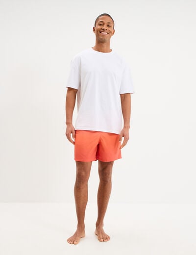Short de bain orange homme