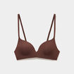 Soutien-gorge triangle bretelles fines marron femme