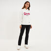 Sweat &agrave; capuche hoodie blanc femme