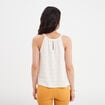 T-shirt dentelle sans manches blanc femme