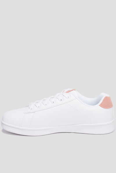 Tennis basses à lacets Creeks rose femme