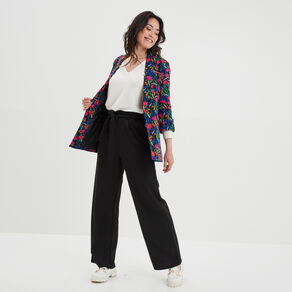 Pull col en V manches longues blanc femme