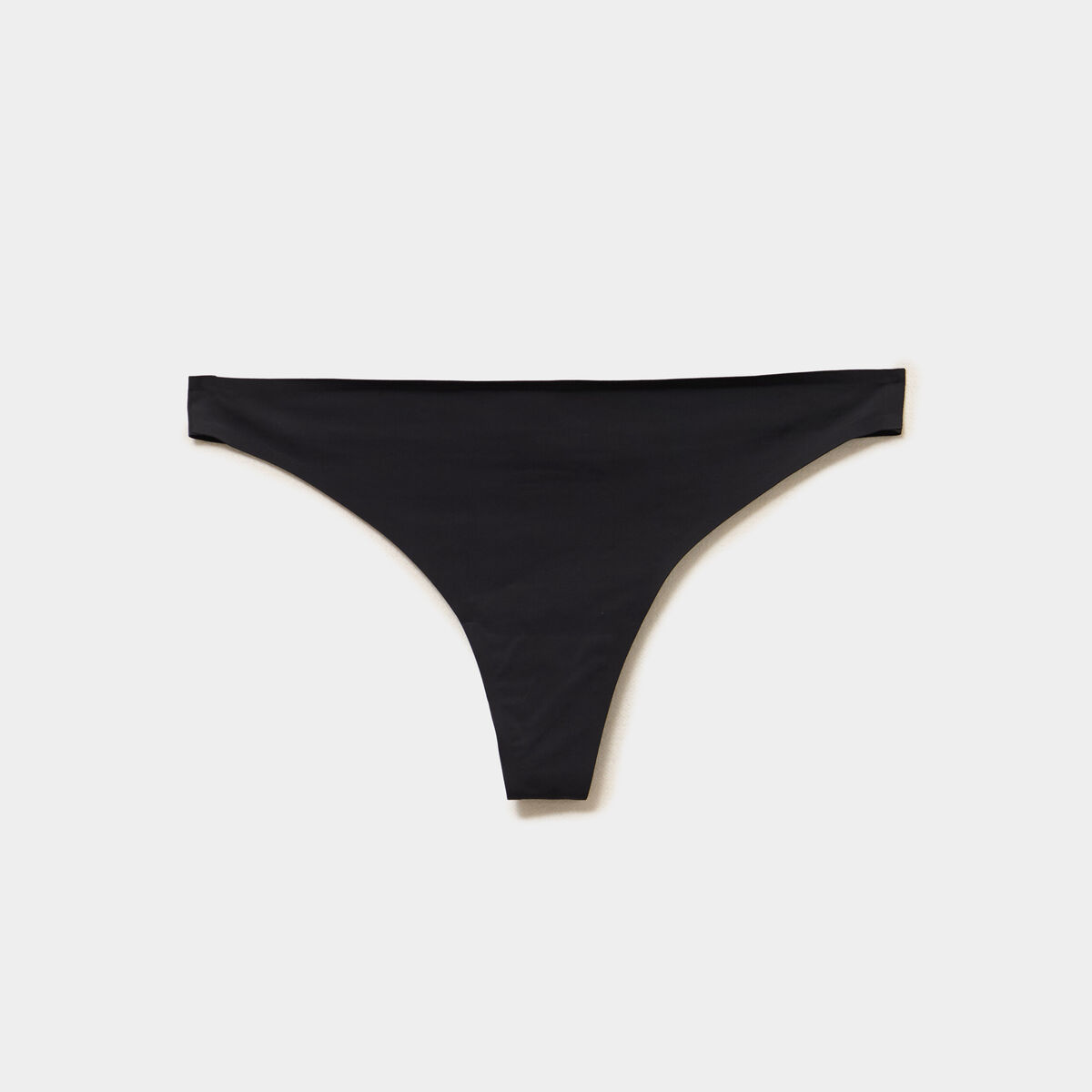 String microfibre sans coutures noir femme