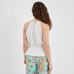 Blouse col avec chaîne Mosquitos blanc femme
