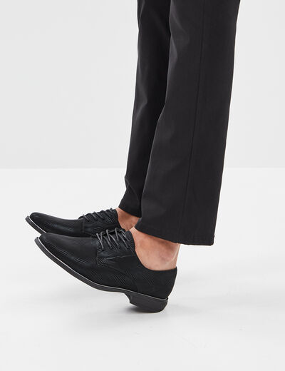 Derbies &agrave; lacets noir femme