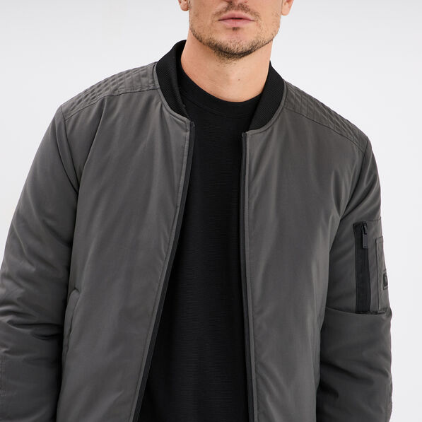 veste bomber droite a capuche amovible vert kaki homme Veste bomber droite à capuche amovible vert kaki homme
