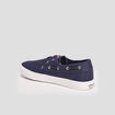 Chaussures bateau en toile bleu marine homme