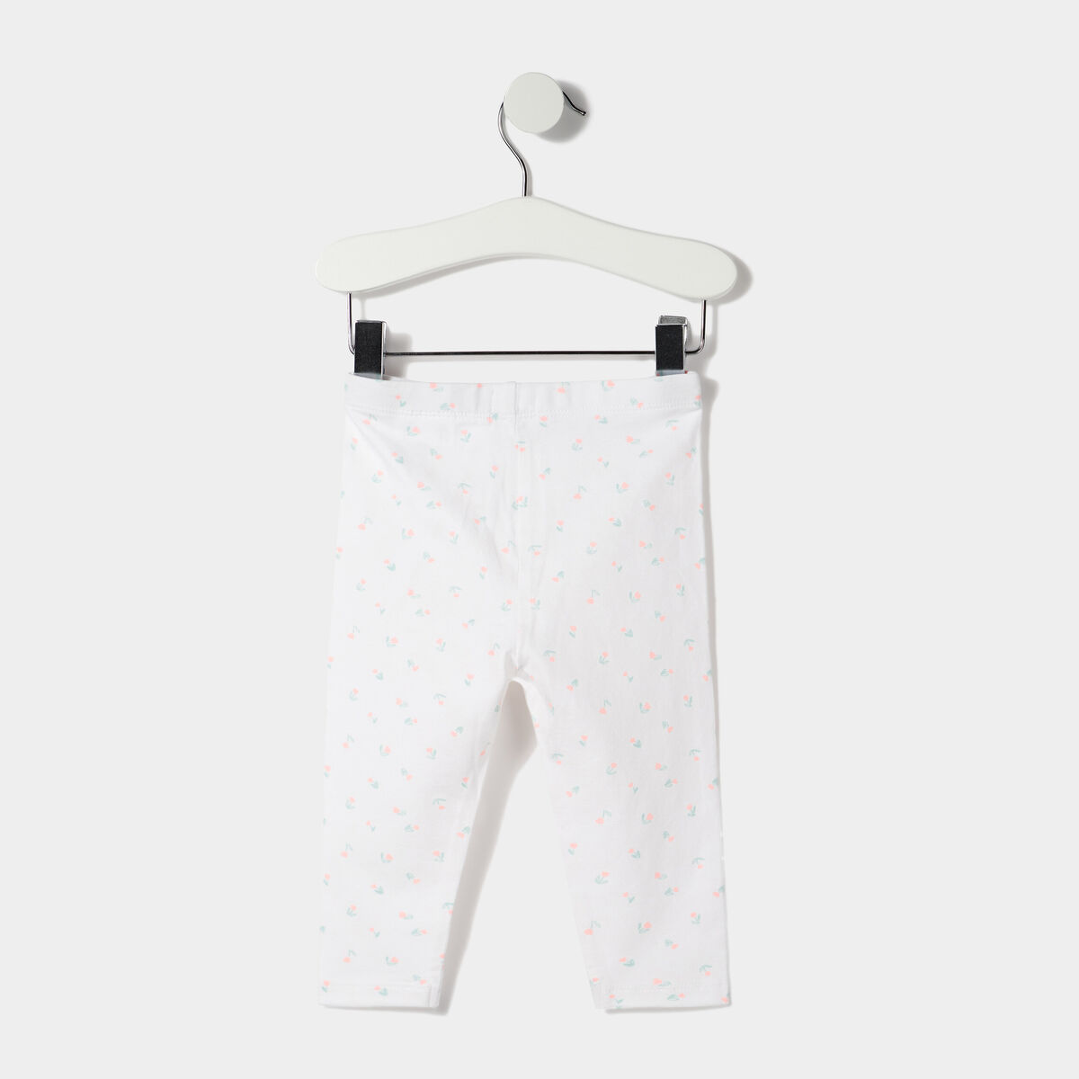 Lot 2 leggings en coton taille standard blanc bébé fille