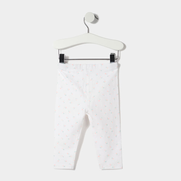 Lot 2 leggings en coton taille standard blanc bébé fille