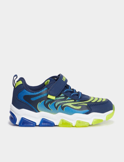 Baskets running lumineuses Liberto bleu garçon