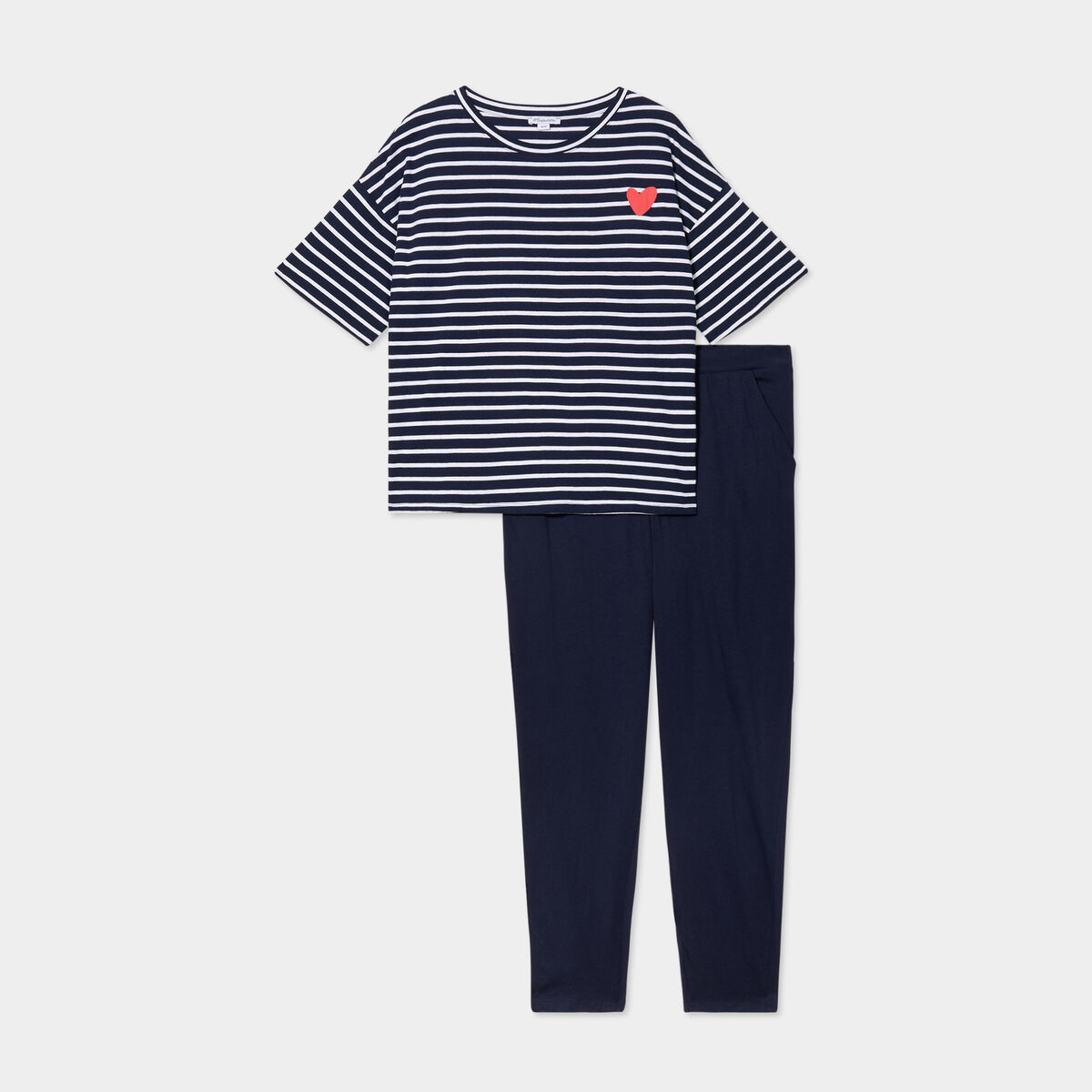 Ensemble De Pyjama Femme Coton Manche Courte Vêtements De Nuit Fille