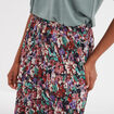 Jupe midi plissée patineuse multicolore femme