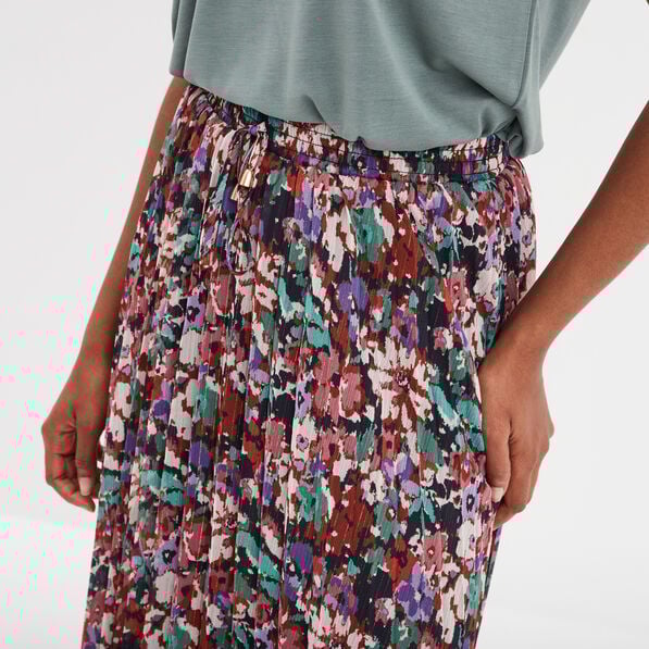 jupe midi plissee patineuse multicolore femme Jupe midi plissée patineuse multicolore femme