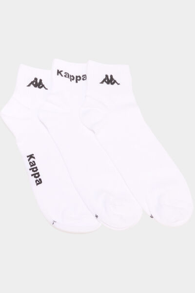 Lot 3 paires socquettes sport Kappa blanc homme