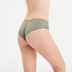 Shorty avec micro dentelle vert kaki femme
