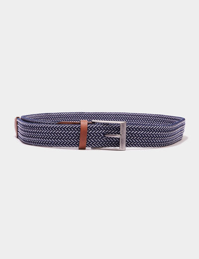 Ceinture tressée multicolore homme