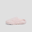 Chaussons mules fausse fourrure rose femme