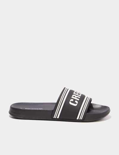 Claquettes noir gar&ccedil;on
