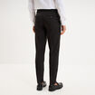 Pantalon de costume droit avec pinces noir homme