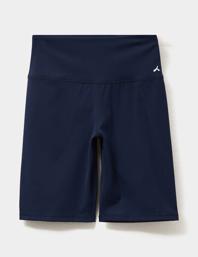 Cycliste de sport taille haute bleu marine femme
