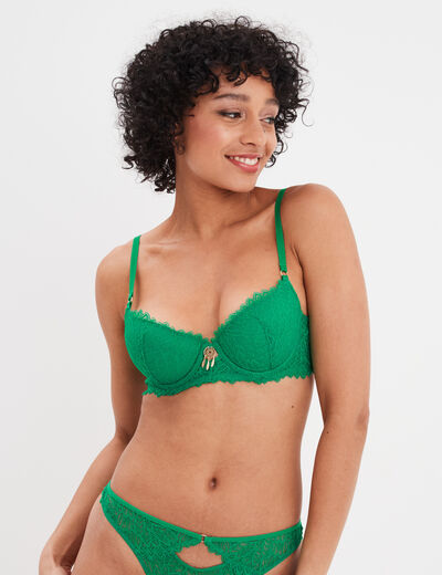 Soutien-gorge corbeille paddé vert menthe femme