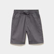 Bermuda short loose &eacute;lastiqu&eacute; coton gris fonc&eacute; gar&ccedil;on