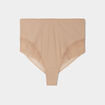 Tanga taille haute gainant beige femme